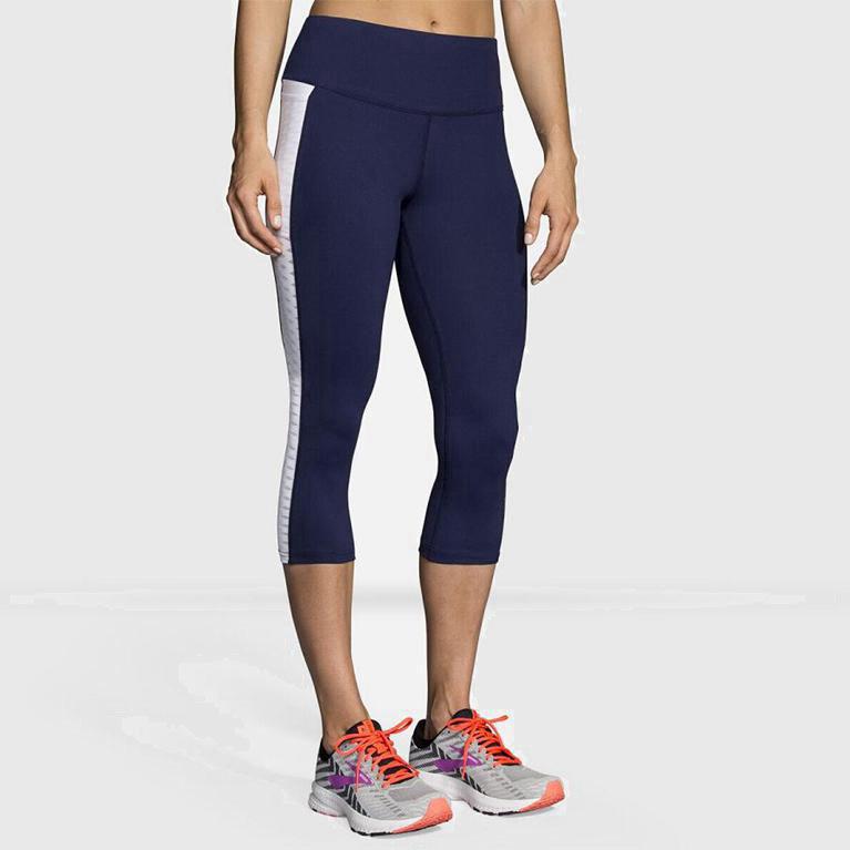 Brooks Greenlight Capri Löparbyxor Dam 812465-AEN Blå